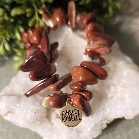 Kinsley Armelle Jewelry - Kinsley Armelle Red Jasper Bohemian Stretch Bracelet
